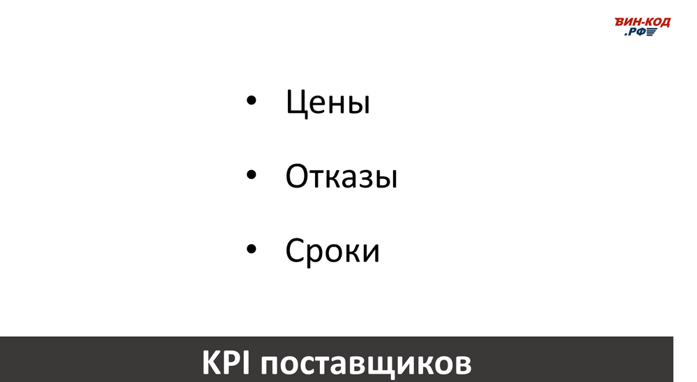 Основные KPI поставщиков в Ставрополе